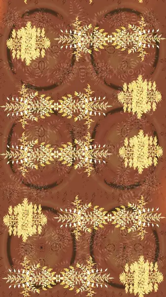 Kış Noel 'inde kar bembeyaz kristal element. Raster. Xmas Frost kar taneleri izole edilmiş siluet sembolü. Kar Tanesi Raster simgesi arka plan kahverengi, sarı, bej rengi. Meteoroloji buz koleksiyonu.