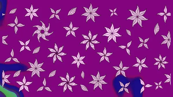 Mor renkli çiçekler. Düz Çiçek Elementleri Tasarımı. Renkli Bahar Teması eskiz kalıbı. Güzel çiçek deseni..