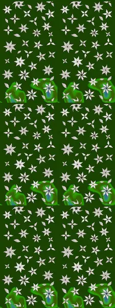 Raster güzel kumaş deseni çiziyor. Çiçek deseni. Düz Çiçek Elementleri Tasarımı. Renkli Bahar Teması çizim şablonu.