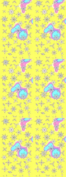 Bahar mevsimi. Raster güzel bir çiçek deseni çizmiş. Nazik romantik baskı. Tatil havası..