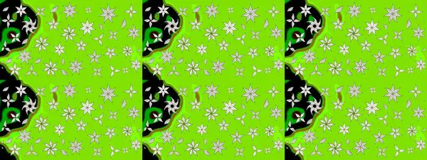 Halk tarzı. Modern çiçek arkaplanı. Parlak renkli çiçekli ve yeşil yapraklı harika bir çiçek deseni. Moda baskıları için zarif bir şablon.