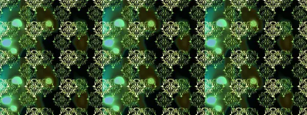 Paisleys zarif çiçek desenli arkaplan duvar kâğıdı çizimi. Klasik stil, güzel, modern, üç boyutlu sanat eseri, altın ve yeşil, siyah ve gri desenli çiçek yaprakları ve süslemeleri var..