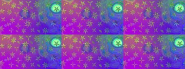 Renkli Bahar Teması eskiz kalıbı. Zentangle soyut çiçekleri. Raster illüstrasyonu. Karalama çiçeği. Düz Çiçek Elementleri Tasarımı. Şirin kumaş deseni.