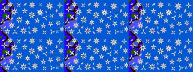 Mavi renkte etnik çiçeklerle süslenmiş zarif bir eskiz. Asya Tekstil 'inde Raster Çiçek İllüstrasyonu.