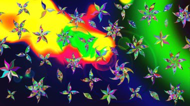 Sevgililer günü ve tebrik kartı konsepti için şık bir davetiye. Manzaralı çiçek deseni. Çiçek kompozisyonu, el boyası, hassas şablon. Üst manzara, yumuşak yeşil renk biçimi.