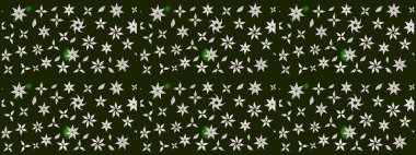 Eskiz arkaplan modeli. Gri yapraklı yabani çiçekler. Suluboya, elle çizilmiş. Raster illüstrasyonu.