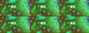 Çiçek. Taslak dekoratif arka plan, çiçek mandala. Yeşil renklerde. Raster illüstrasyonu.