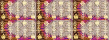 Kar tanesi renkli desen. Snowflakes desen. Raster kar taneleri arka plan. Renk arka plan üzerinde izole soyut kar taneleri ile düz tasarım. Raster illüstrasyon.