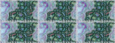 Raster stili kumaş deseni. Çiçekler suluboya desensiz.