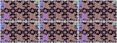 El çizimi. Çiçekler, dallar, bitkiler ve çiçekler. Raster illüstrasyonu. Güzel kumaş deseni.