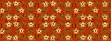 Raster illüstrasyonu. Bokeh turuncu, kahverengi, sarı ve kar taneleriyle dekoratif Noel arkaplanı.