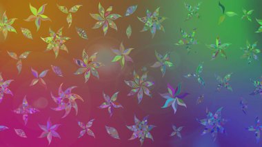 Küçük çiçekteki sevimli çiçek deseni. Kahverengi renkte çiçekler.