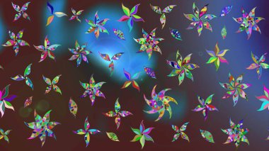 Yumuşak, bahar çiçekli arka plan. Kahverengi renkli çiçekler. Raster çiçek desenli ve çiçekli..