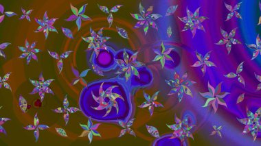 Tropik çiçekler. Gömlek, arka plan modelini çiz. Kahverengi renkte çiçekler.