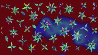 Kırmızı renklerde. Anti-stres için soyut örnek sayfası. Raster illüstrasyonu.