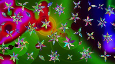 Suluboya etkisi. Organik elementler. Raster deseni. Botanik çizim deseni.