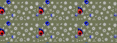 Eskiz klasiği. Raster Şirin kumaş deseni. Renkli Bahar Teması eskiz kalıbı. Düz Çiçek Elementleri Tasarımı.