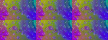 Bahar çiçekleriyle güzel bir çiçek deseni çizmişsin. Raster illüstrasyonu. Güzel kumaş deseni.