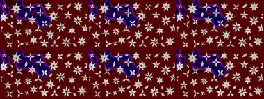 Çiçekli eskiz deseni. Suluboya çizimi. El çizimi. Kırmızı renkte çiçekler.