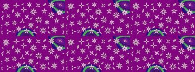 Arkaplan dokusu, duvar kağıdı, mor renkli çiçek teması. Kabile sanatı boho baskısı, klasik çiçek arkaplanı. Soyut etnik raster çizim kalıbı.