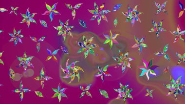 Raster çiçek izi. Çiçeksel mor çizim deseni. Klasik taslak çizimi.