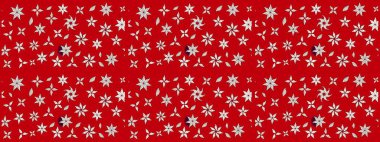 Raster illüstrasyonundaki çiçek desenli çizim. Kırmızı renkte çiçekler. Renkli Bahar Teması eskiz kalıbı. Düz Çiçek Elementleri Tasarımı.