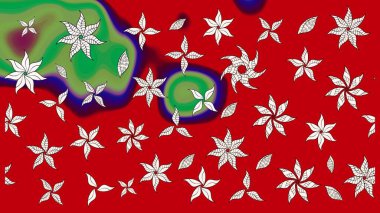 Kırmızı çiçekli bahar çiçekleri. Motley illüstrasyonu. Küçük renkli çiçekler. Küçük çiçekte güzel bir desen. Moda baskıları için zarif bir şablon.