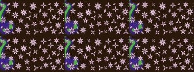 Güzel kumaş deseni. Raster suluboya deseni, narin çiçekler, kahverengi çiçekler, tebrik kartı şablonu..