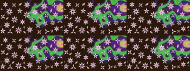 Çiçekli bahar çiçekleri. Moda baskıları için zarif bir şablon. Küçük çiçekte güzel bir desen. Küçük renkli çiçekler. Motley illüstrasyonu.