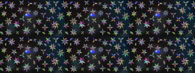 Şirin çiçek elementleri. Raster illüstrasyonu. Taslak desenli, modaya uygun kumaş deseni. Düz Çiçek Elementleri Tasarımı. Renkli Bahar Teması çizim şablonu.