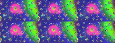 Düz Çiçek Elementleri Tasarımı. Sevimli çiçek raster deseni. Renkli Yaz Temalı eskiz kalıbı. Modaya uygun kumaş deseni.