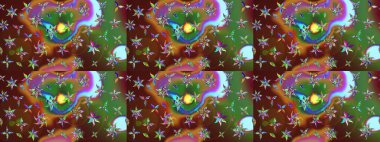 Kahverengi renkli çiçekler. Çiçekli çizim şekli. Renkli Bahar Teması eskiz kalıbı. Düz Çiçek Elementleri Tasarımı.