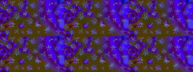 Kahverengi yapraklı yabani çiçekler. Eskiz arkaplan modeli. Raster illüstrasyonu. Suluboya, elle çizilmiş.