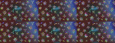 Raster illüstrasyonu. Kahverengi renklerde. Çiçekli güzel suluboya desen.