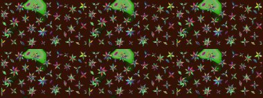 Güzel kumaş deseni. Raster illüstrasyonu. Küçük çiçekteki sevimli çiçek deseni. Güzel karalamalı çiçek deseni çiz..