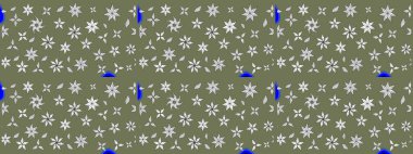 Şirin karalamalı çiçek desenli çizim. Eskiz stili yeşil renkler. El yapımı çiçek ve bitki koleksiyonu. Raster illüstrasyonu. Raster illüstrasyonu.