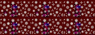 Renkli Yaz Temalı eskiz kalıbı. Çiçekli eskiz çizimi. Düz Çiçek Elementleri Tasarımı. Kırmızı renkte çiçekler.