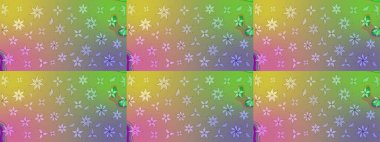 Raster illüstrasyonundaki çiçek desenli çizim. Tarafsız renklerde çiçekler.