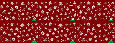 Raster deseni. Küçük çiçekteki sevimli çiçek deseni. Raster illüstrasyonu. Kibarca, yaz çiçekleri kırmızı renklerde.