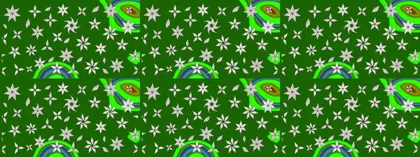 Suluboya elle çizilmiş çiçek desenli eskiz deseni. Parlak renkli fantezi çiçekleri, yapraklar, yeşil renkli tomurcuklar.