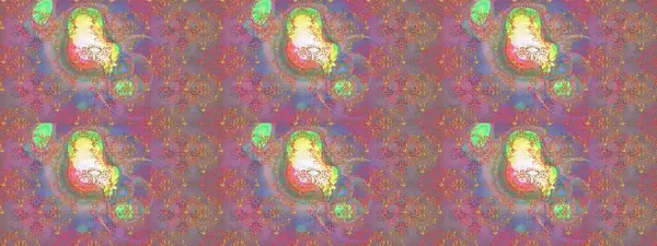 Şirin çiçekli eskiz deseni ve nötr, pembe ve kahverengi renklerde yapraklar, suluboya çiçek deseni, duvar kağıdı, kart veya kumaş için fayanslı. Raster illüstrasyonu.