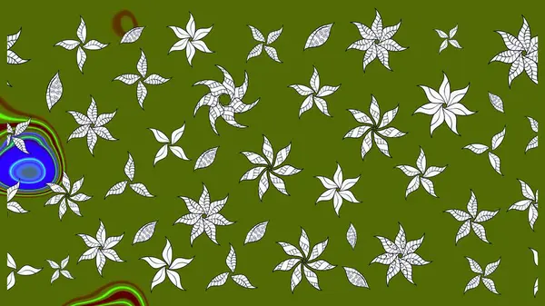 Küçük yeşil çiçeklerle oldukça eski bir besin torbası deseni. Tekstil, kumaş, kapaklar, duvar kağıtları, baskı, paket, koleksiyon defteri, örgü, dekupaj için çiçek arkaplanı..