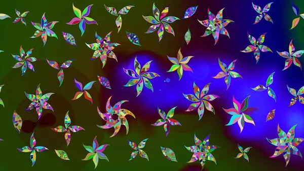 Robot resim. Moda baskıları için zarif bir şablon. Küçük çiçekte güzel bir desen. Küçük renkli çiçekler. Çiçekli yaz çiçekleri. Motley illüstrasyonu.