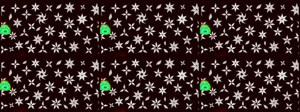 Raster illüstrasyonu. Güzel kumaş deseni. Siyah renklerde. Raster illüstrasyonunda çiçek deseni çizimi.