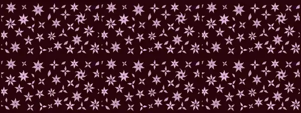 Küçük renkli çiçekler. Kahverengi çiçekli bahar çiçekleri. Moda baskıları için zarif bir şablon. Küçük çiçekte güzel bir desen. Motley illüstrasyonu.