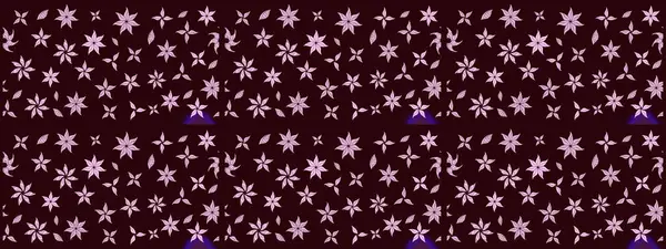 Kahverengi renkli çiçekler. Raster illüstrasyonunda çiçek deseni çizimi.