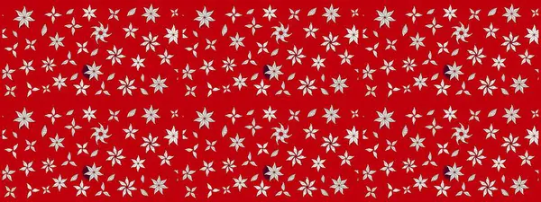 Raster illüstrasyonundaki çiçek desenli çizim. Kırmızı renkte çiçekler. Renkli Bahar Teması eskiz kalıbı. Düz Çiçek Elementleri Tasarımı.