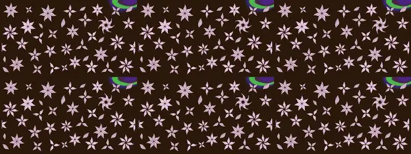 Suluboya, elle çizilmiş. Eskiz arkaplan modeli. Kahverengi üzerine çiçekler. Raster stoku.