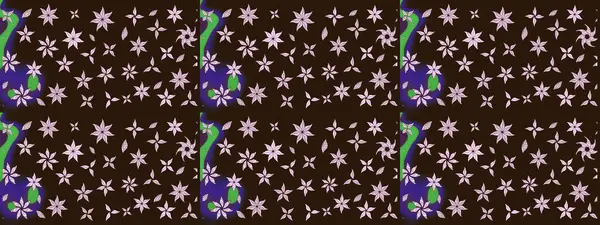 Güzel kumaş deseni. Raster suluboya deseni, narin çiçekler, kahverengi çiçekler, tebrik kartı şablonu..