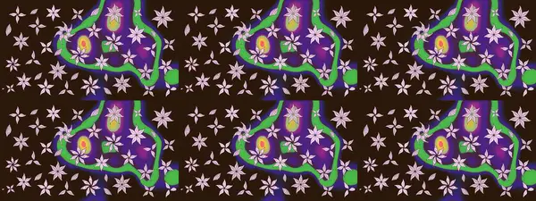 Raster çiçek izi. Çiçek rengi eskiz deseni. Klasik taslak çizimi.